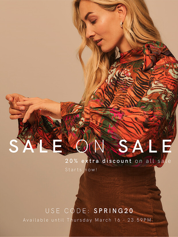 20% extra discount on all sale STARTS NOW!