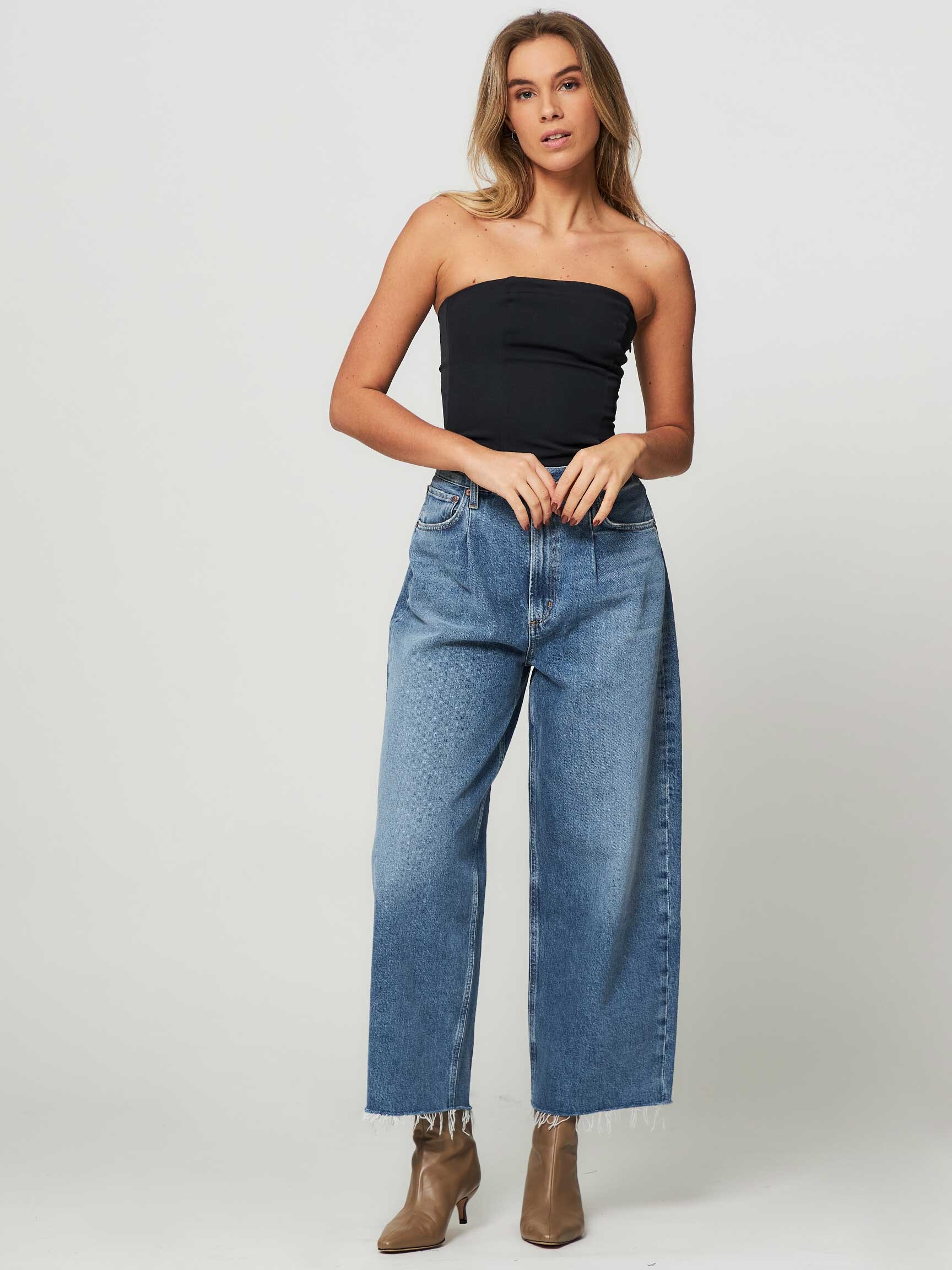 Dagna high waist non stretch baggy jeans