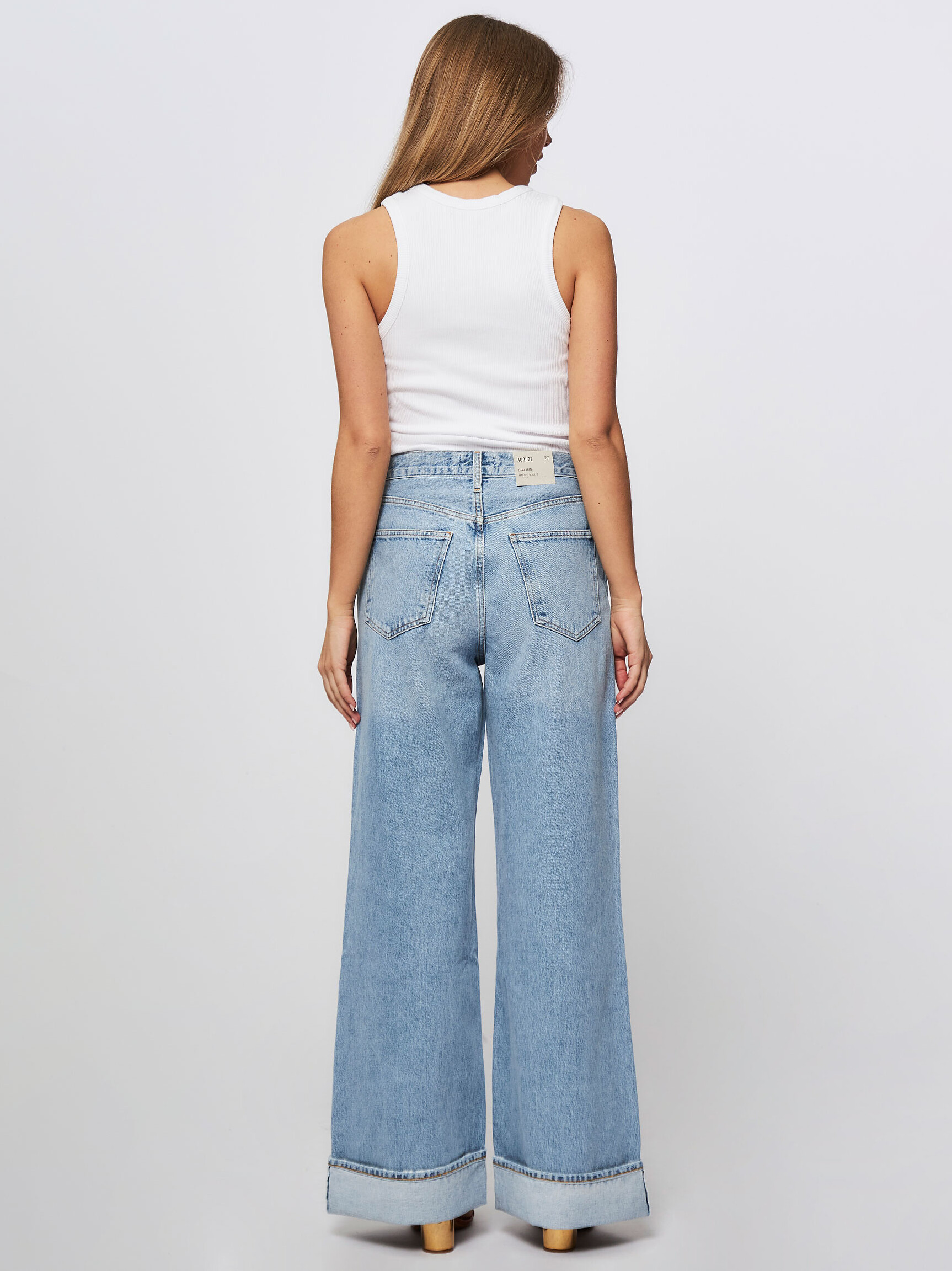 Dame high waist wide leg non stretch jeans