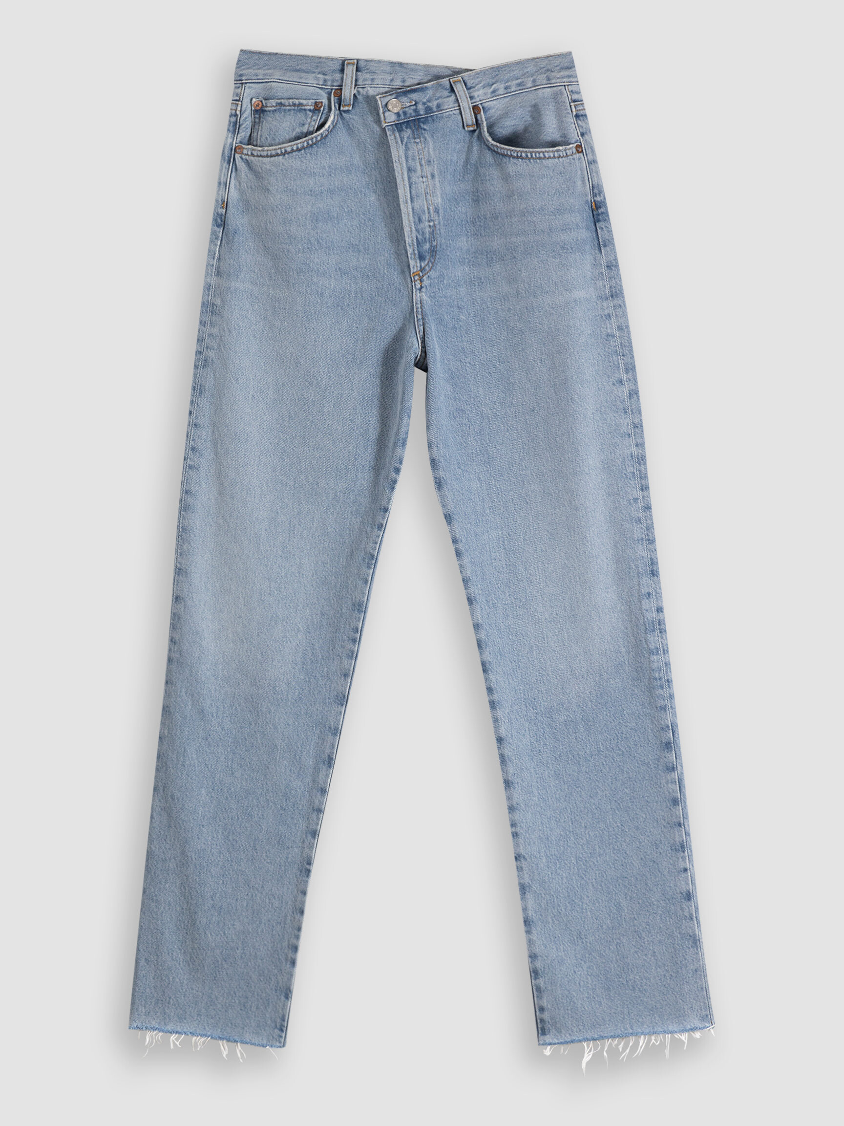 Criss Cross high straigt fit non stretch jeans