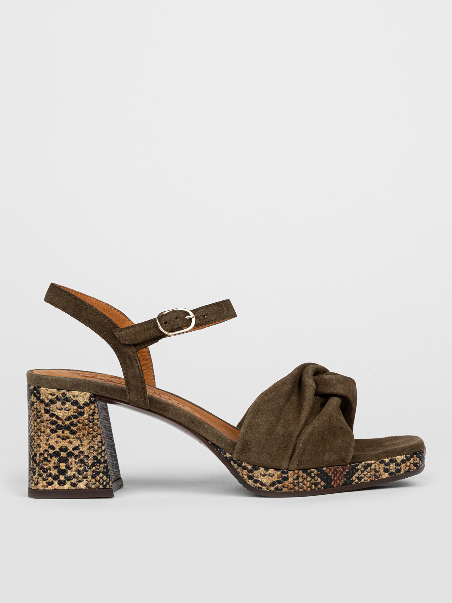 Gelia suede sandals with pattern