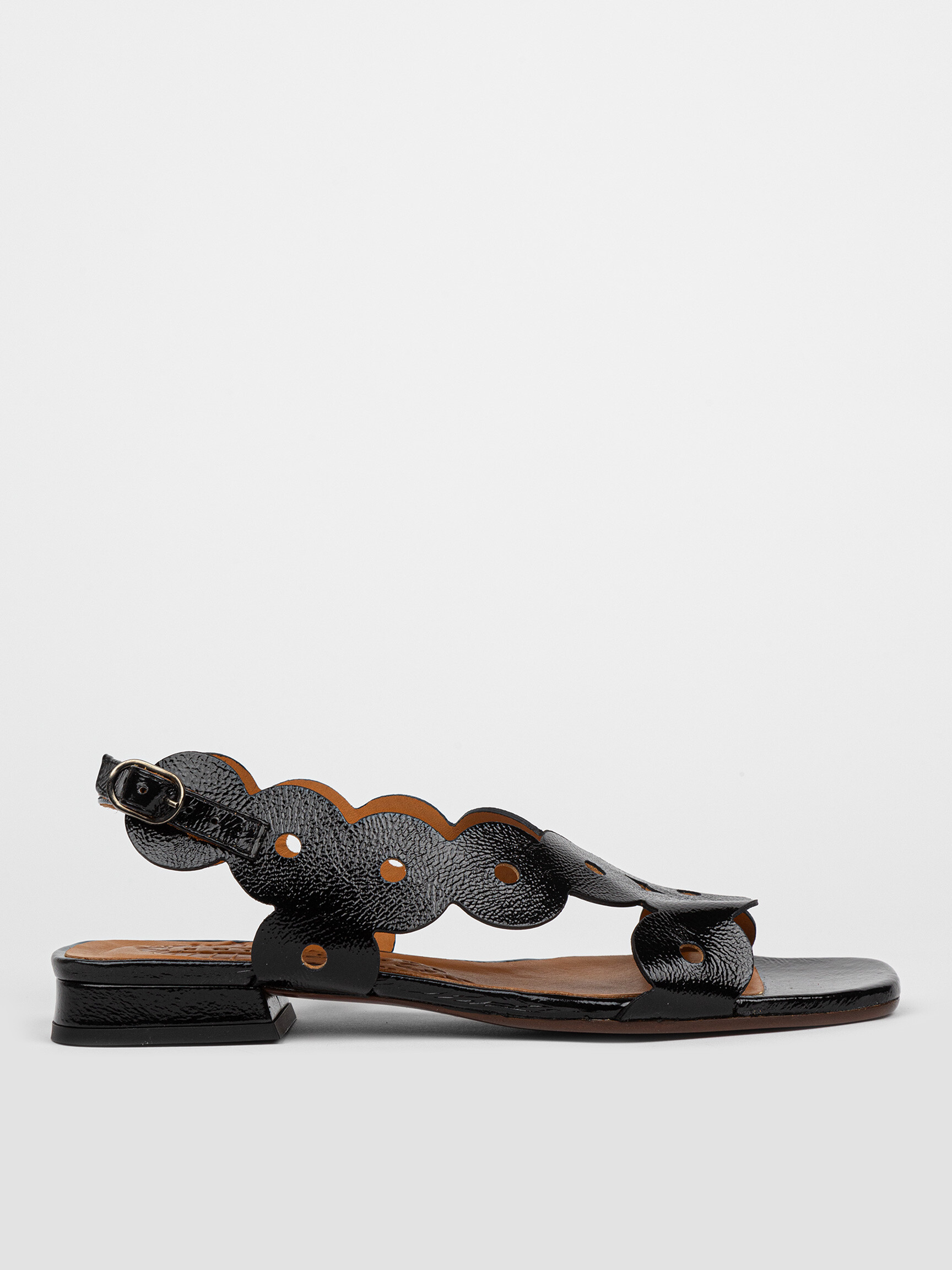 Teide patent leather sandals