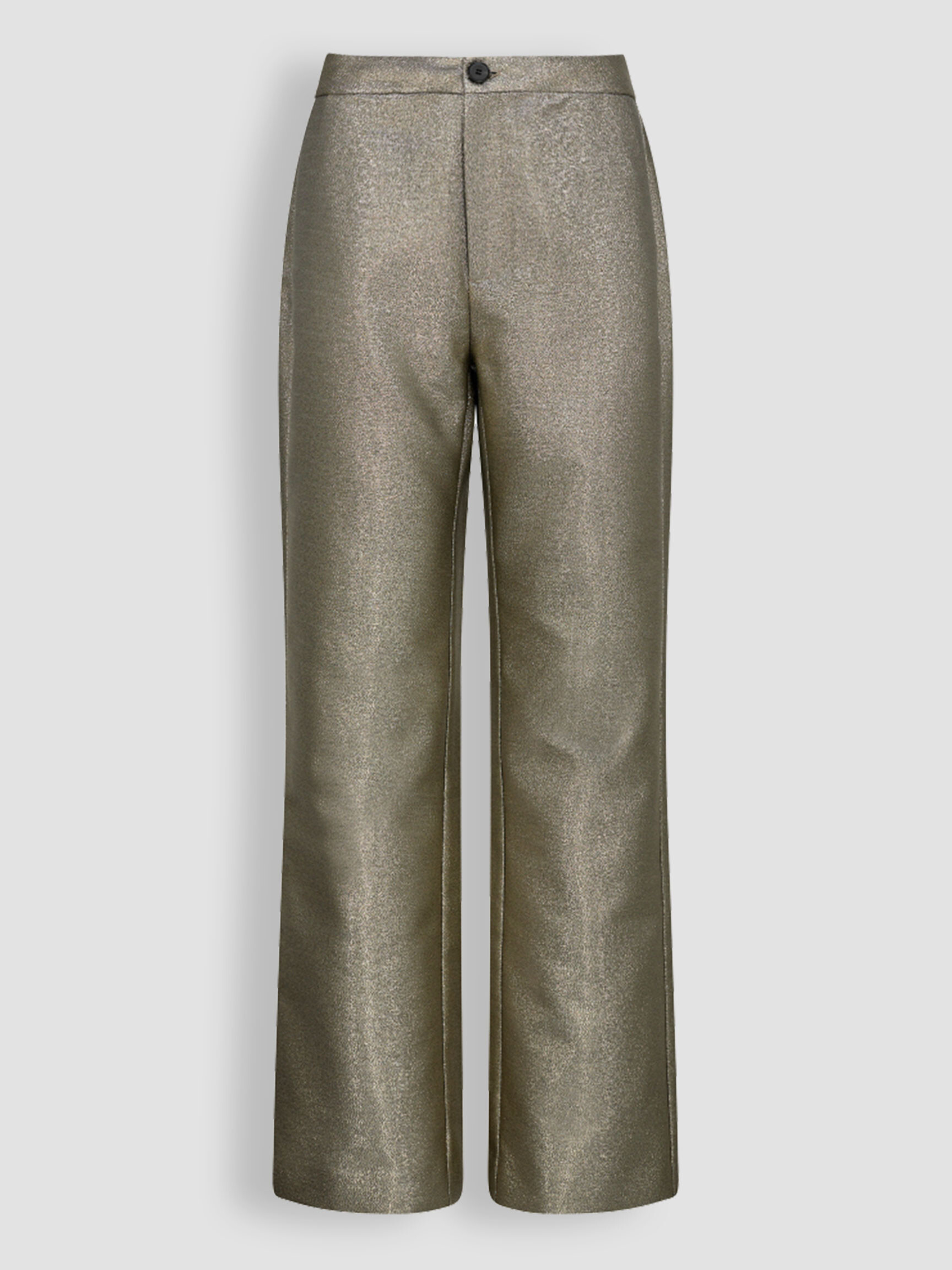 Side-Zip Straight Leg Pants - Shimmer Woven