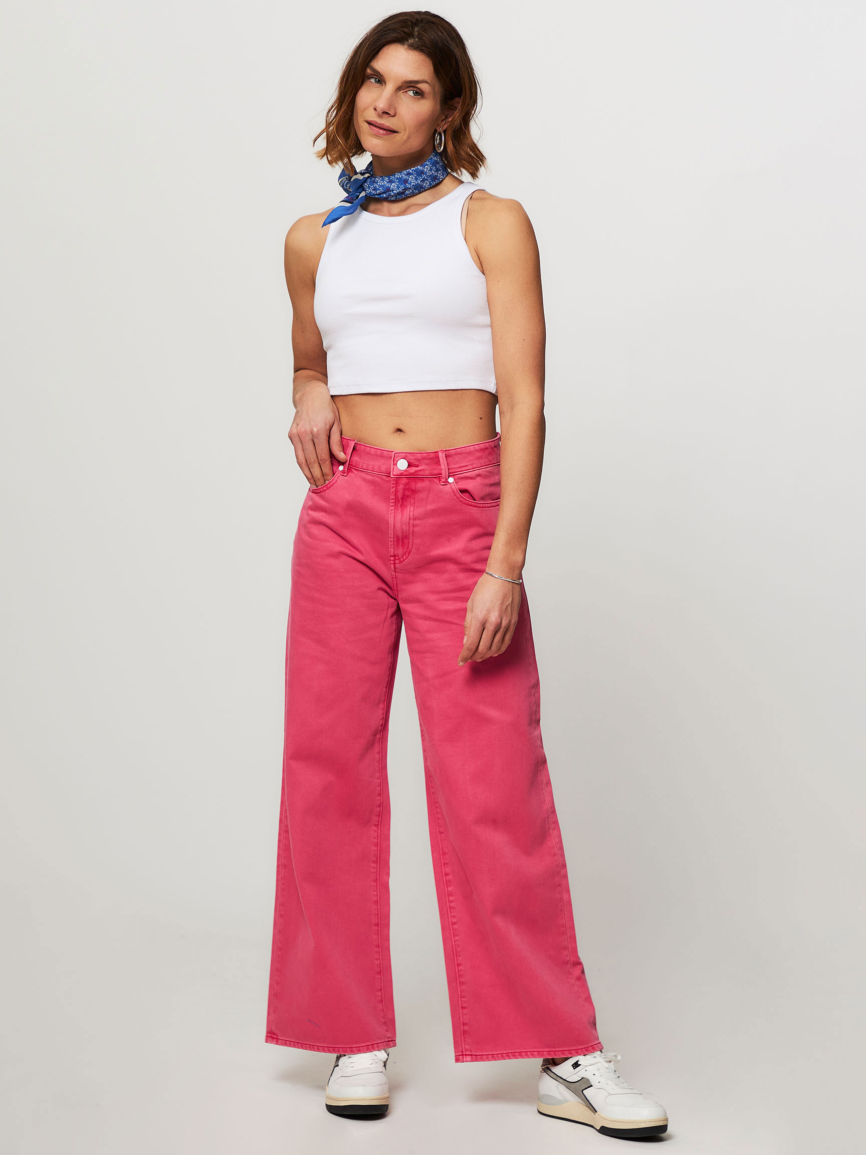 Keira, high waist wide leg non-stretch jeans