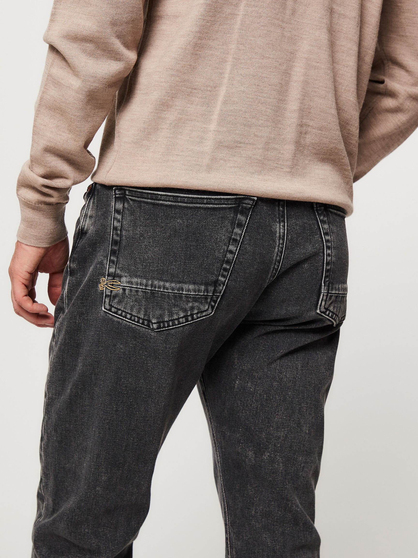 Taper, regular waist tapered fit jeans