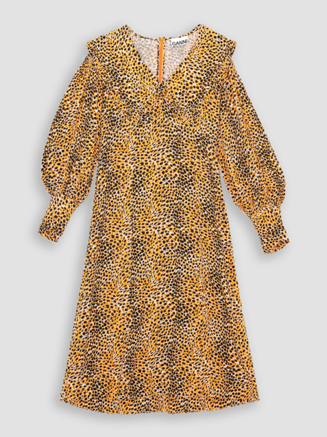 Ganni bijou clearance leopard dress