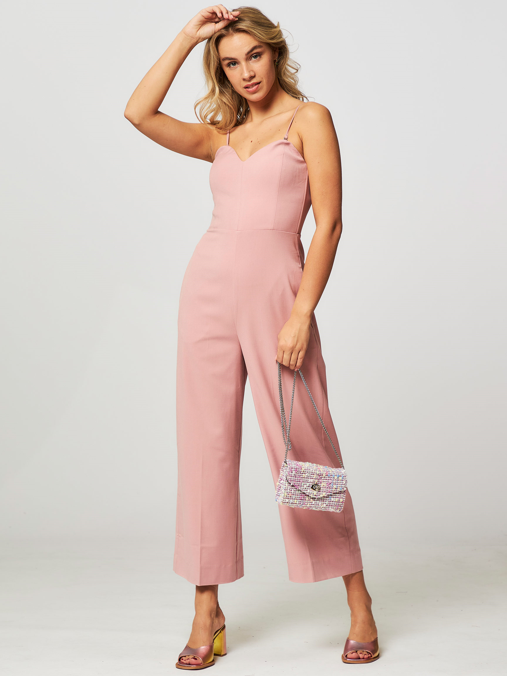 gestuz jumpsuit pink