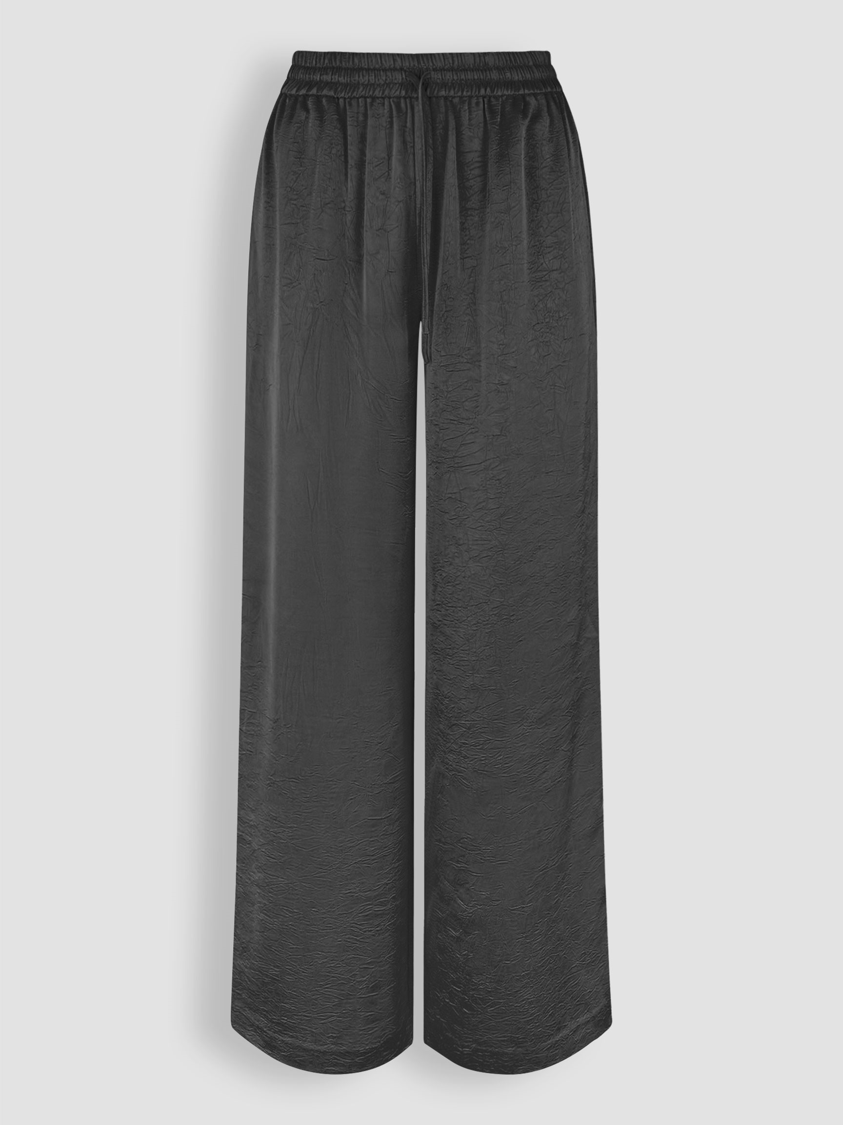 Samsoe & Samsoe Francoise High-rise Wide-leg Wool-blend Trousers In Argan  Oil