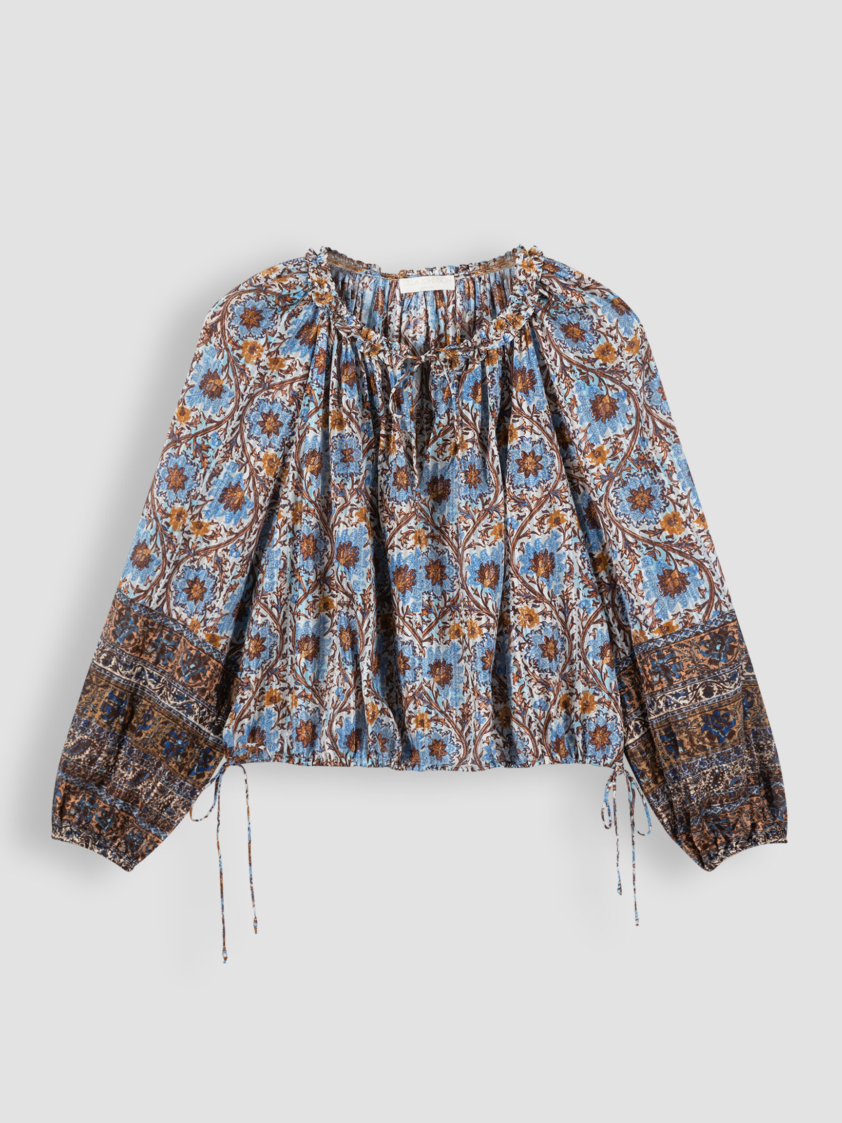 Ulla Johnson outlet Silk-Blend Floral Anita Blouse